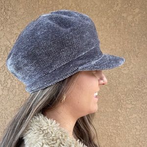 Gray newsboy cap